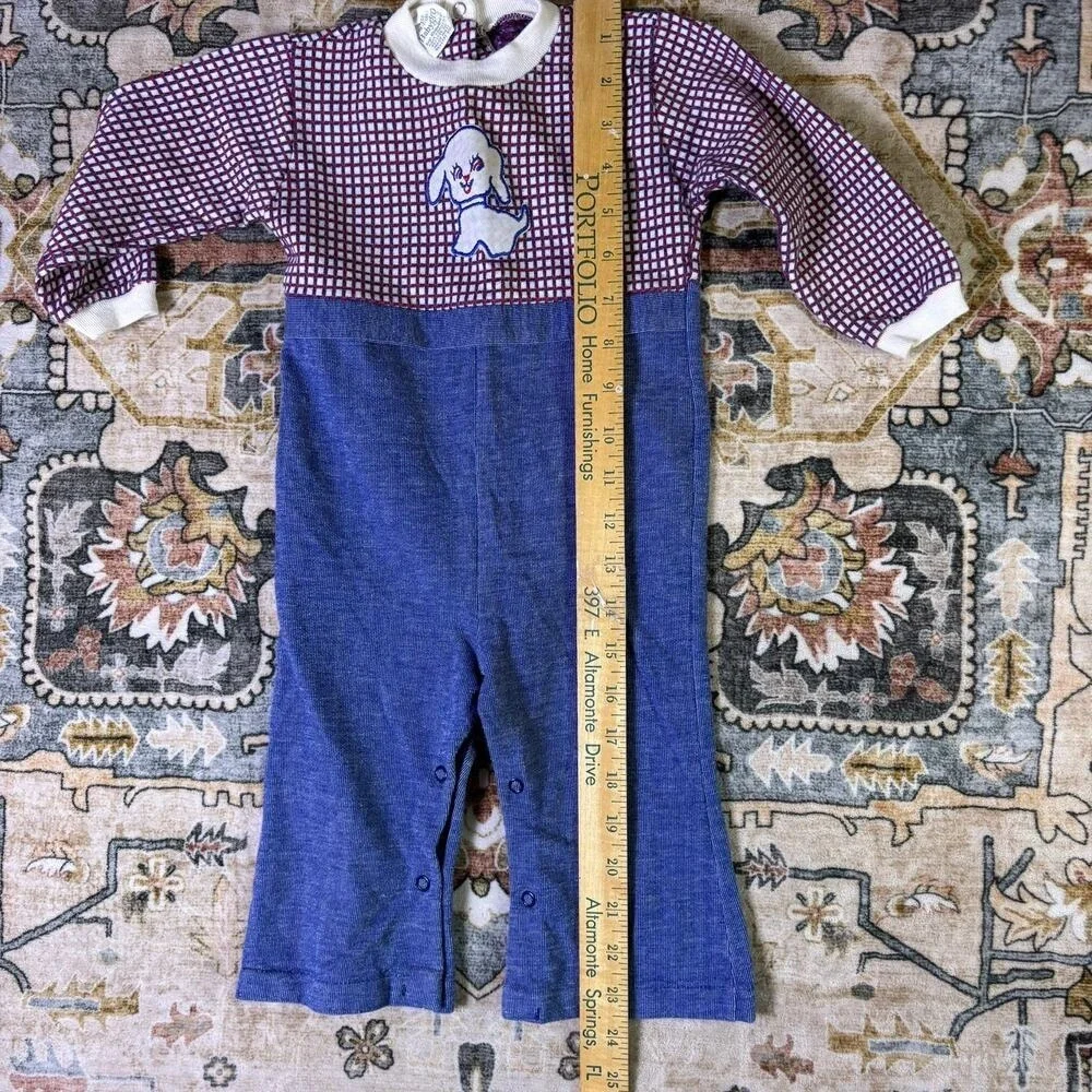 Vintage 1970s baby toddler one year old clothes bundle outfit lot flare jumper